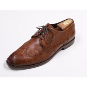 Cole Haan Mens Grand OS Harrison Brown Wingtip Oxford Leather Dress Shoes 11 M